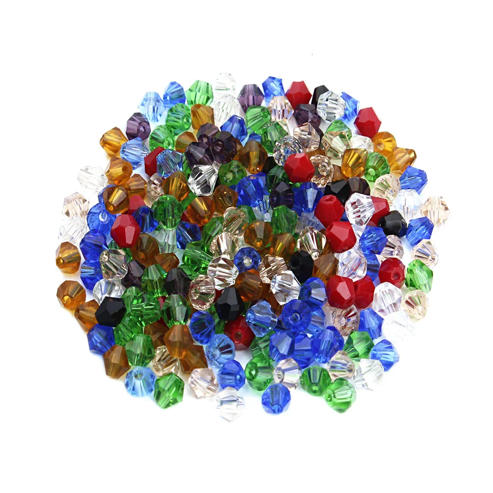 

200 Pc 8 mm Beads DIY Mixed Color Faceted Beads for Making Earrings