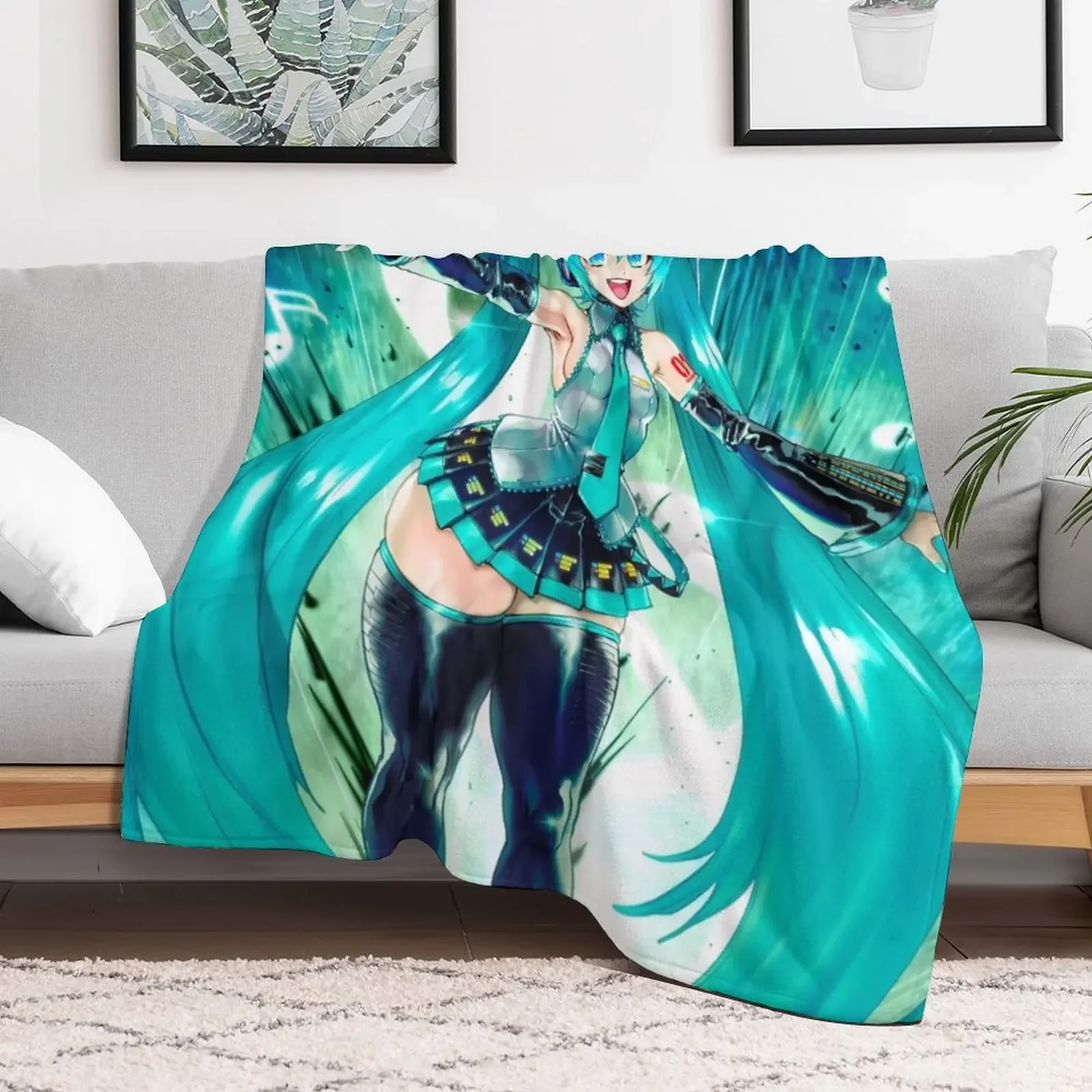 Одеяло Мику забавный подарок на диван одеяла