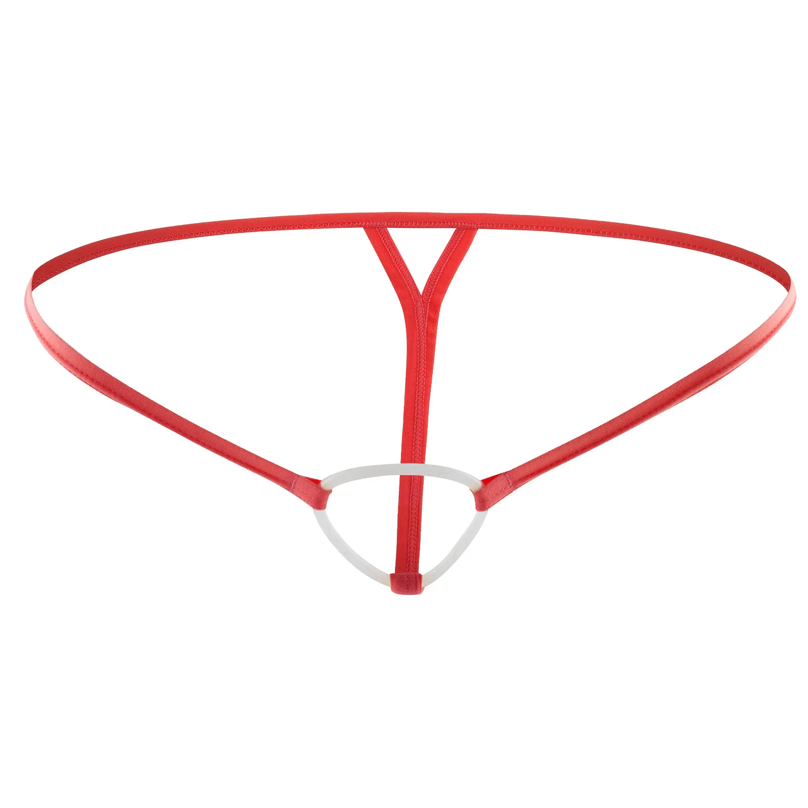 

Men'S Thin Belt Solid Color Underwear Thong Low Waist Lifting Ring Underwear Soft Silicone Ring T-back Pants Gay Slips Lingerie