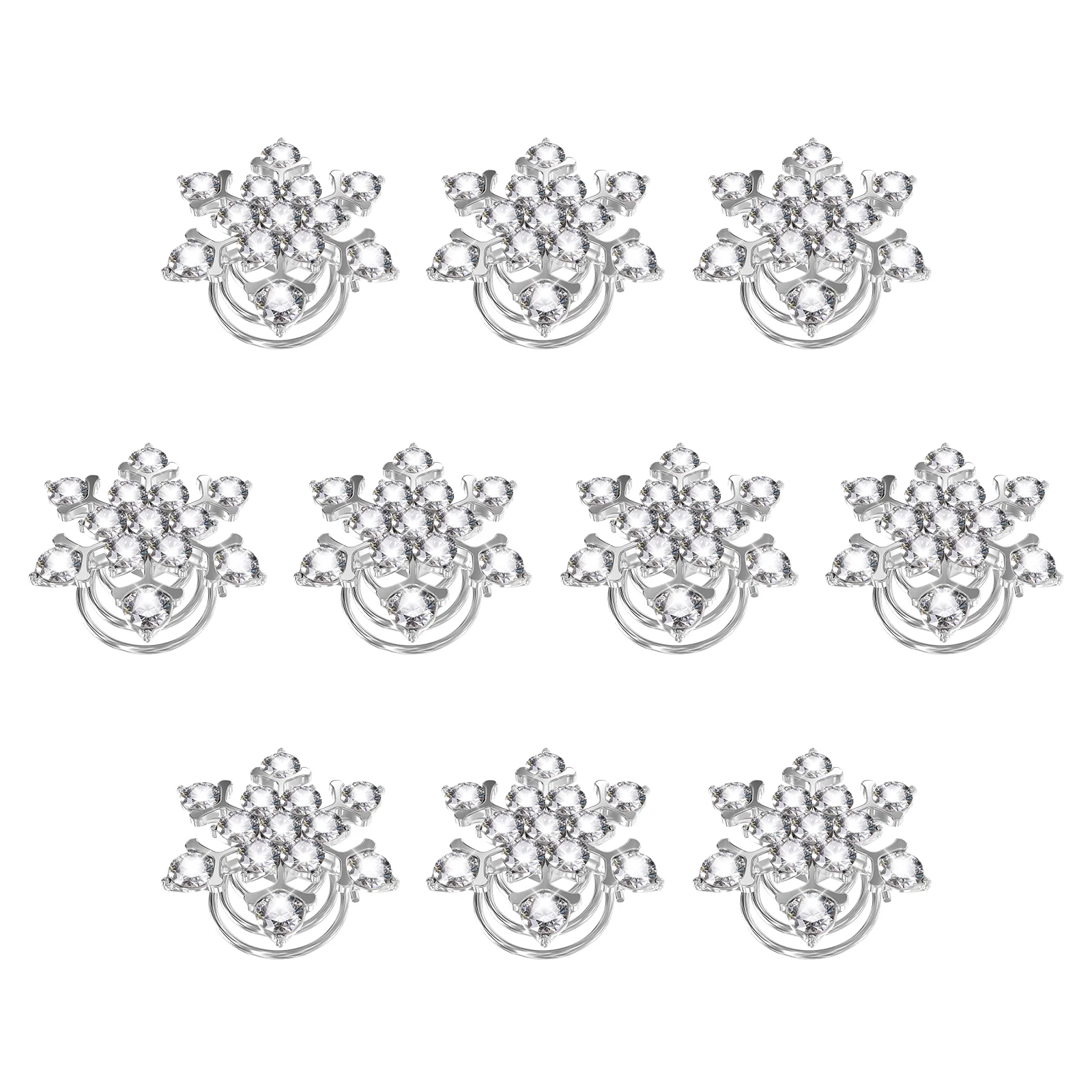 

Hair Snowflake Crystal Clips Rhinestone Spiralcoils Hairpins Spirals Bridal Pin Hairpinaccessories Jewelry Pearl Gemsbobby