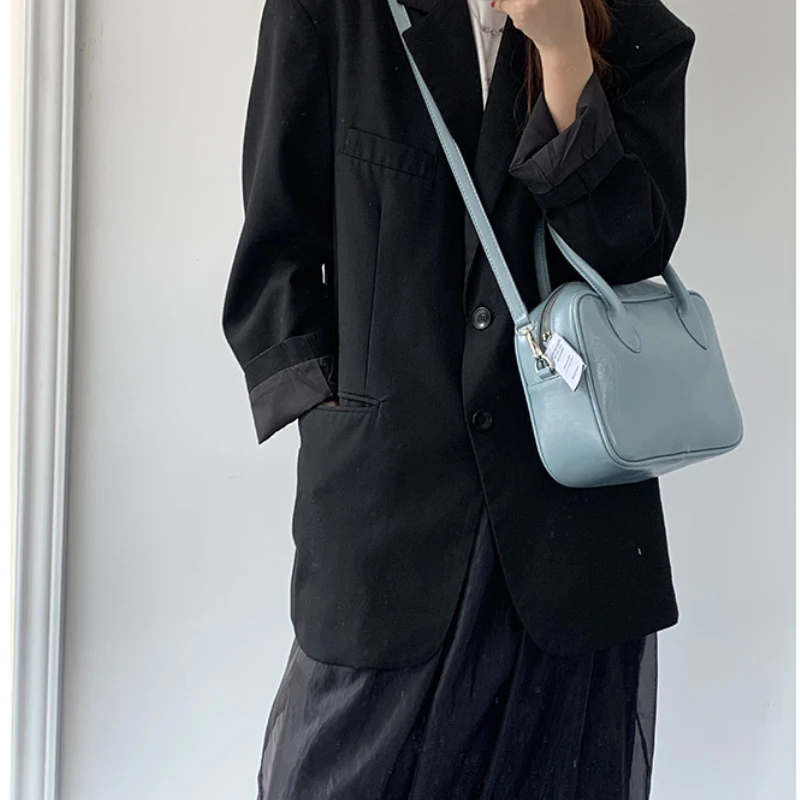 New Women Casual Tote Handbags Fashion Ladies Daily Crossbody Bag Retro Oil Wax Leather Female Shoulder Messenger Bags Summer