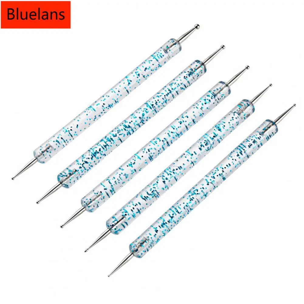 

5 шт./компл. точечные ручки для дизайна ногтей инструмент для Стразы дизайн ногтей самодельный акриловый лайнер для рисования Инструменты д...