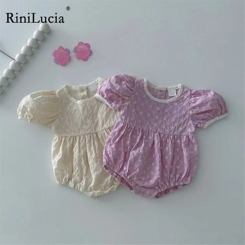 

Комбинезон для новорожденных девочек, цветочный Ромпер, летняя одежда для младенцев