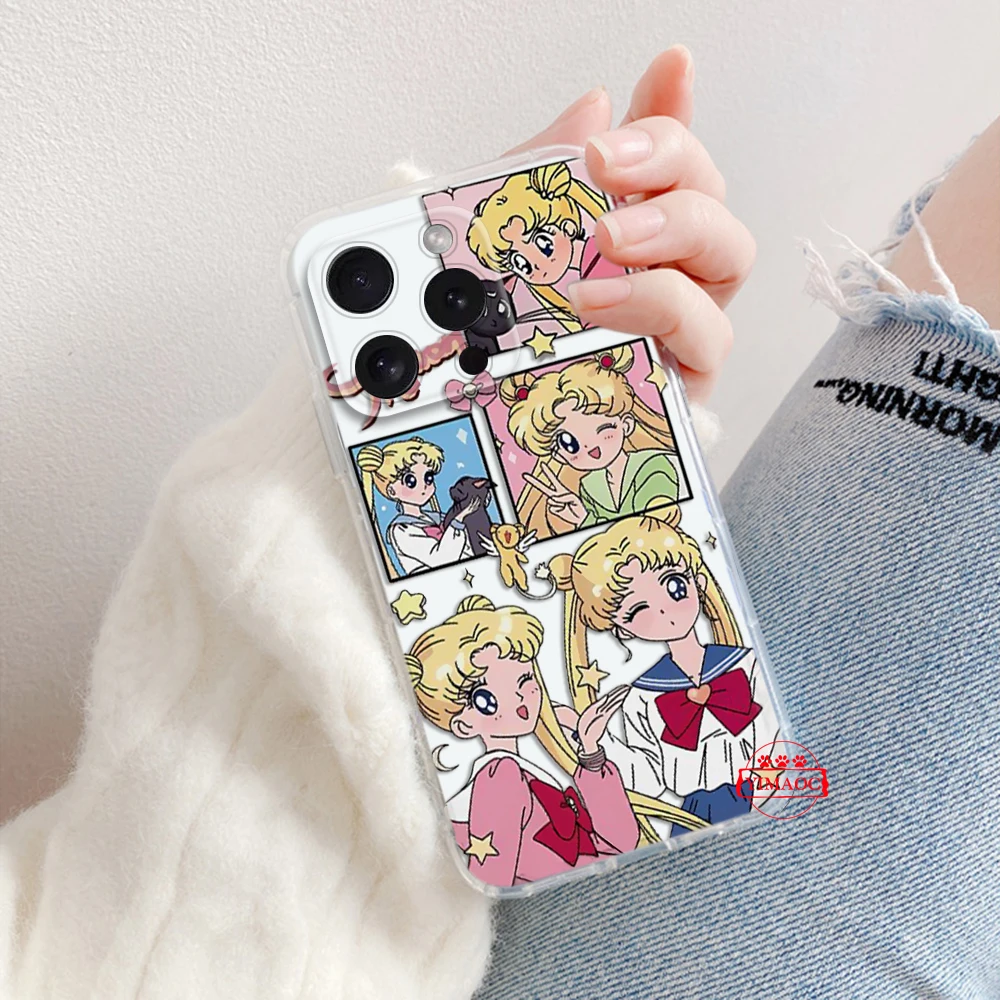 Мягкий чехол S-Sailor M-Moon для Moto G Stylus G85 G41 G5 Plus G50 G51 G5S G6 Play G60 G7 Power G71 G9