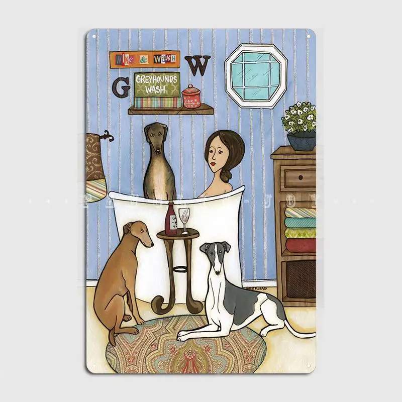 

Металлический знак Greyhound Wash для дома и клуба, забавная фотография