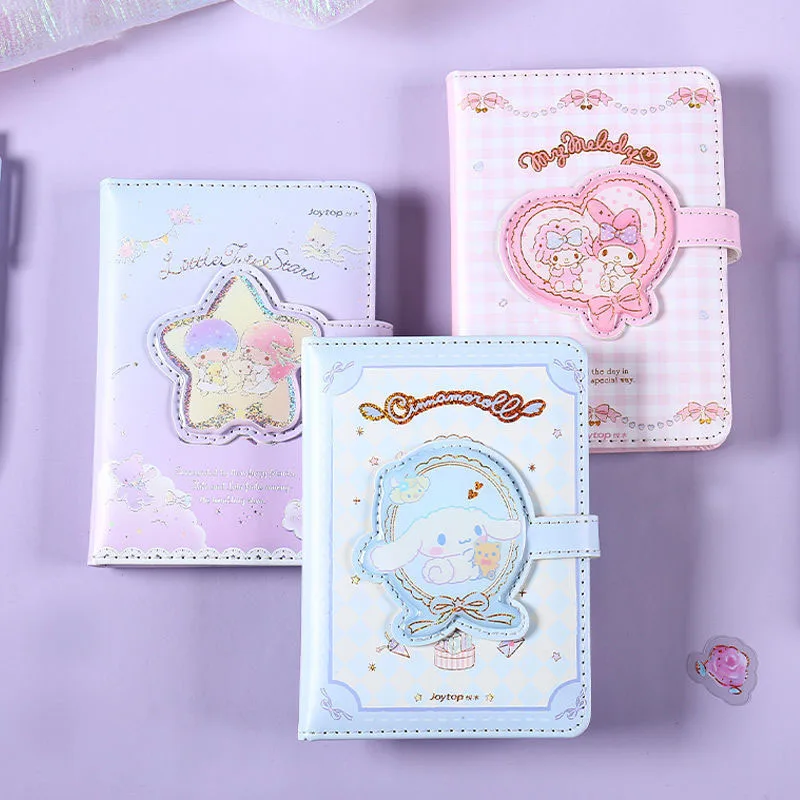 

Sanrioed Anime Kawaii Kuromi Melody Cinnamoroll Cartoon A6 Notebook Student Jotter Pocketbook Kids Stationery Girl Friend Gift