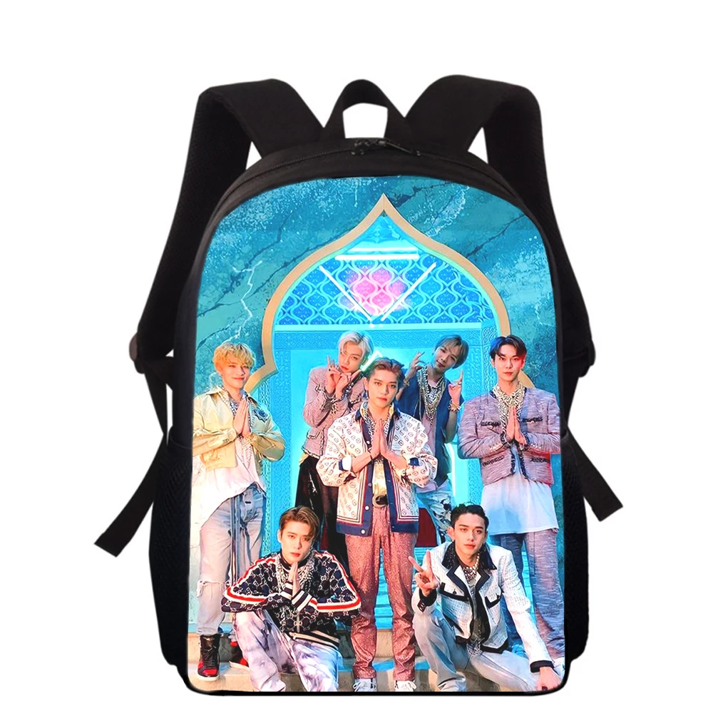 NCT 15” 3D Print Kids Backpack Primary School Bags for Boys Girls Back Pack Students School Book Bags