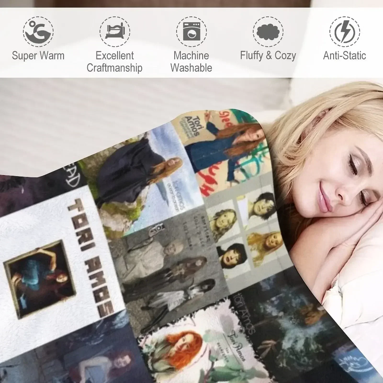 Коллекция коллажей Tori Amos Album Records одеяло с принтом модное милое клетчатое