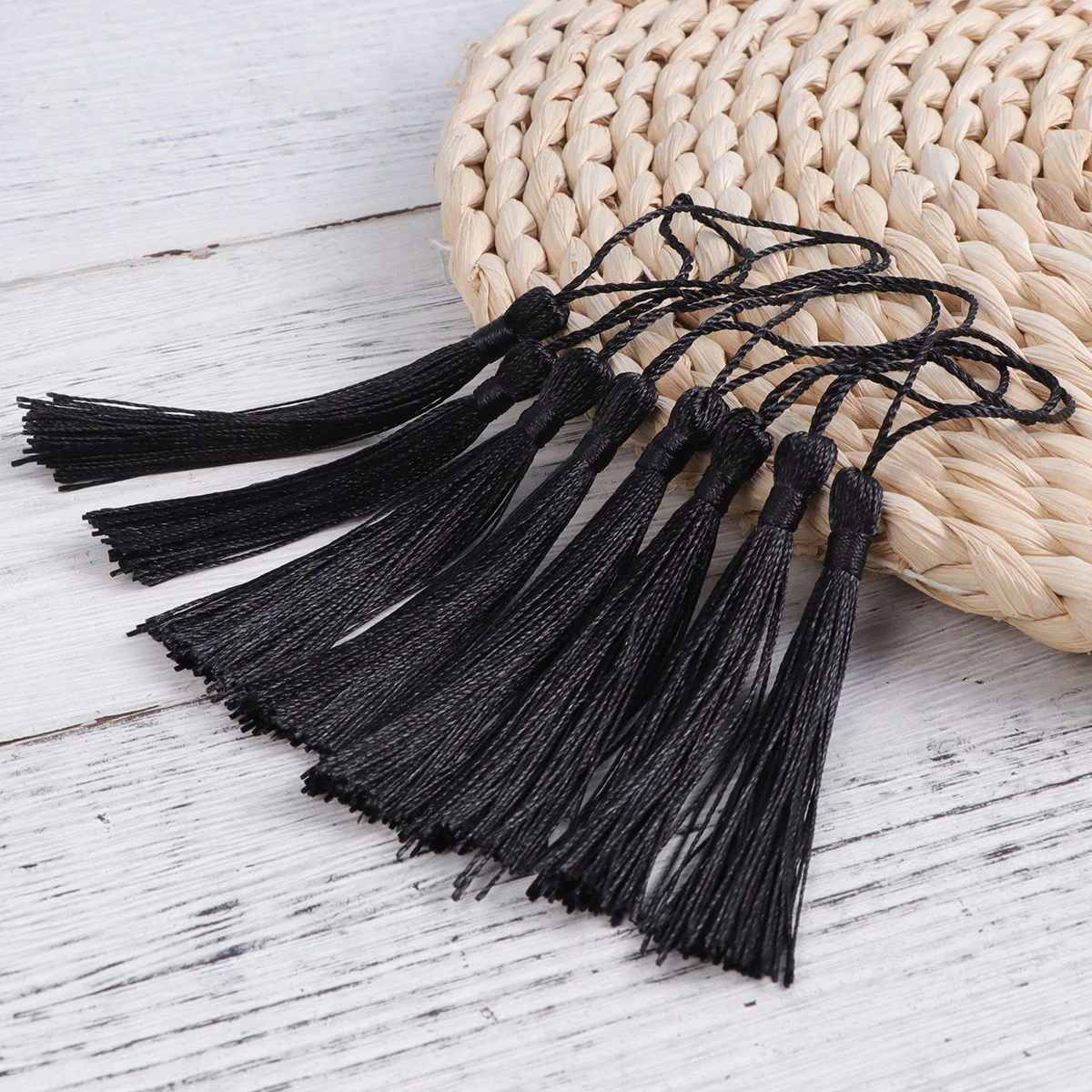

Tassels Tassel Mini Keychain Bookmark Charms Craft Diy Jewelry Decor Making Key Silky Graduation Pendant Handmade Ring Bookmarks