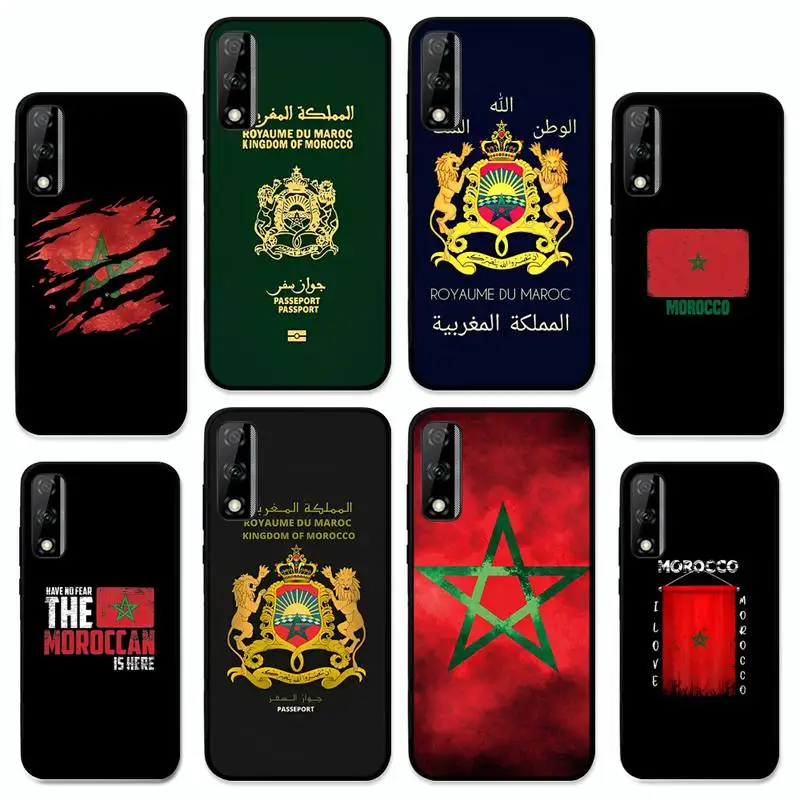

Morocco Flag Passport Phone Case For Huawei Y9 6 7 5 Prime Enjoy 7s 7 8 plus 7a 9e 9plus 8E Lite Psmart Shell