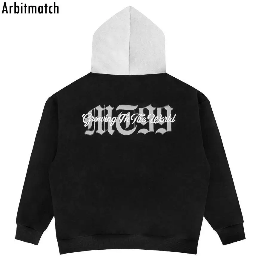 

American Style Vintage Trendy Letter Embroidery Men Sweatshirt Oversize Harajuku Streetwear Casual Couples Hooded Winter Hoodies
