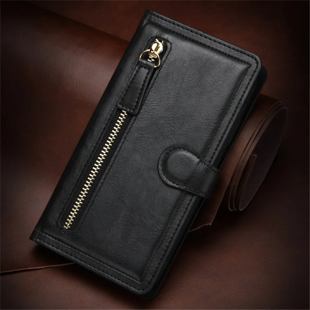 

A72 Leather Zipper Flip Wallet Case For Samsung A72 4G Cover For Samsung Galaxy A72 A 72 4G SM-A725F A725M Card Holder Stand