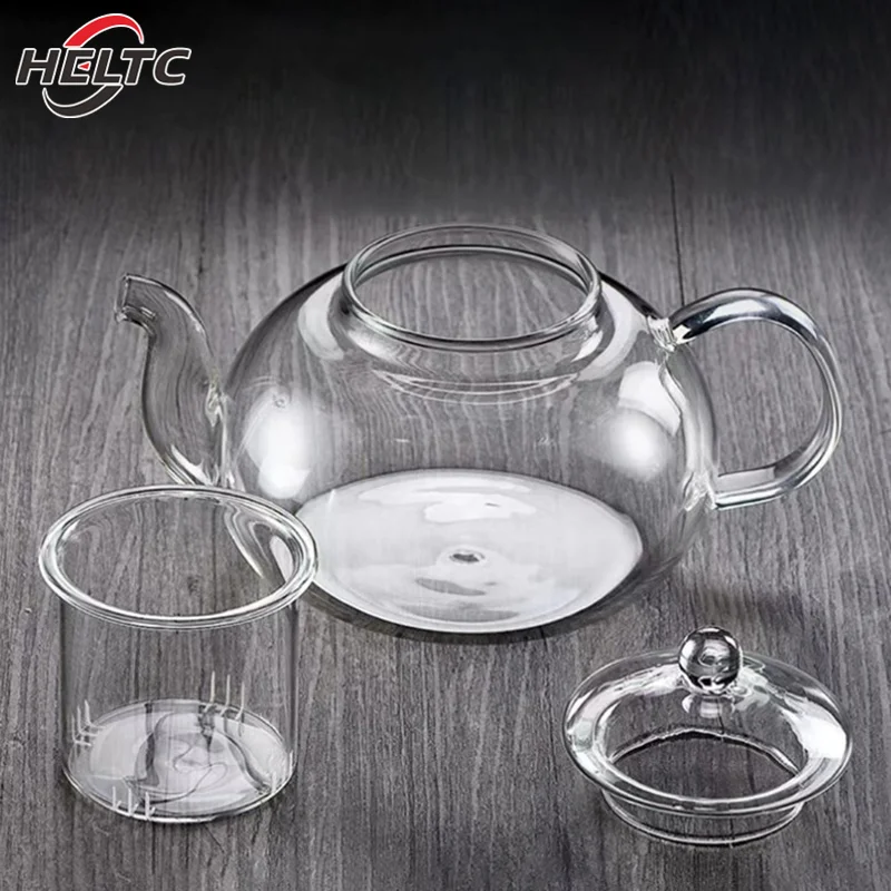 Термостойкий стеклянный чайник с заварочником чайный лист травяной кофейник