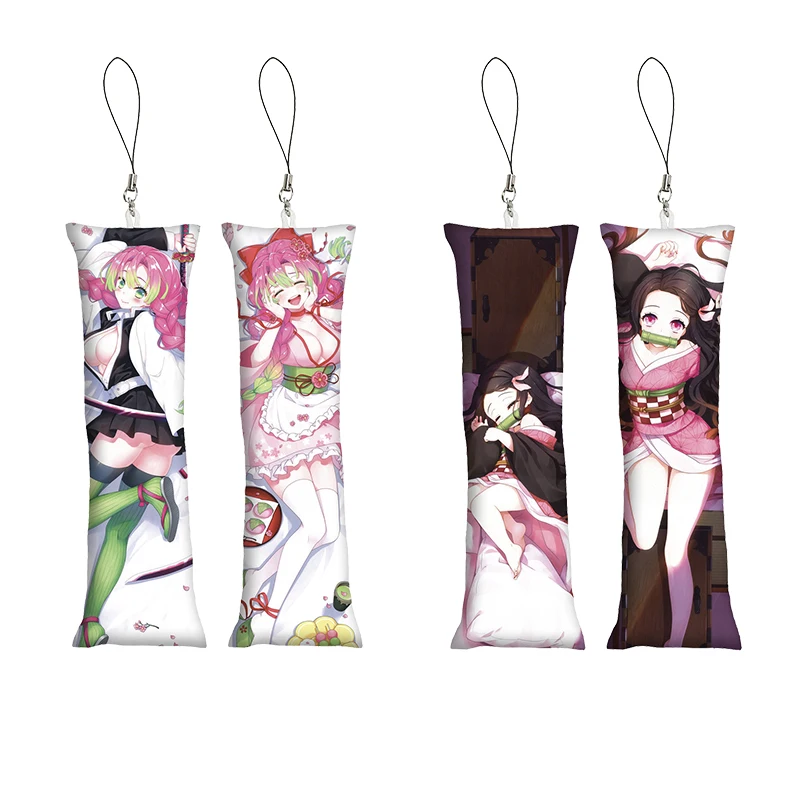 2 шт. брелок для ключей DxD 02 Keqing Genshin Impact Mini Dakimakura в виде подушки |