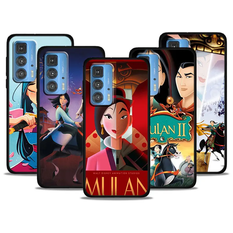 

Mulan Anime Girl Cool Case For Motorola G9 G8 E20 E7 E6 One Marco Hyper Fusion Power Lite Edge Plus Black Phone Cover