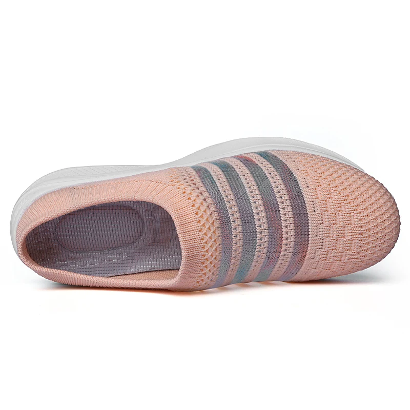 Men Women Casual Shoes Breathable Loafers Slip on Flat Sneakers Flying Weave Walking Shoes