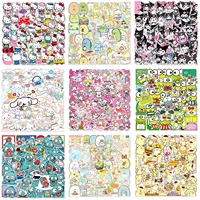 50piecespack of anime cartoon cute stickers graffiti doodle laptop skateboard helmet waterproof animal pattern stickers