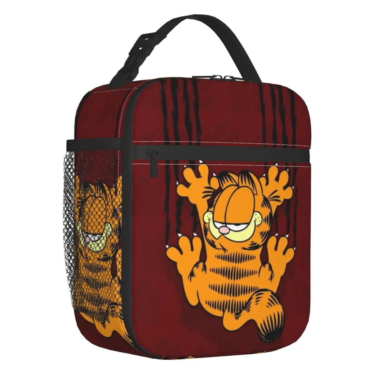 

Garfields Cat Funny Meme Insulated Lunch Tote Bag for Women Cartoon Comic Resuable Thermal Cooler Food Lunch Box School