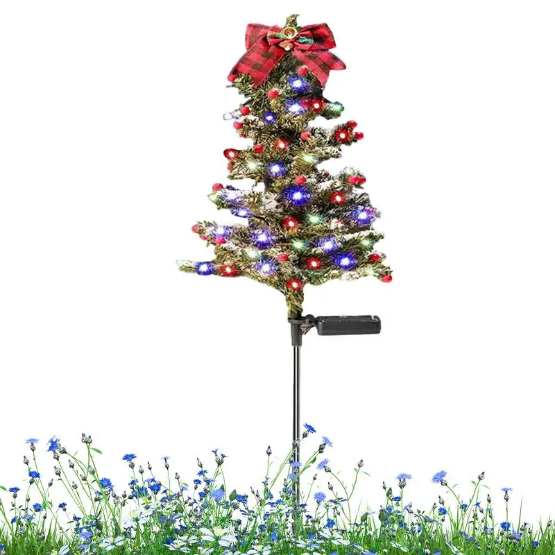 

Solar Christmas Tree Lights Decorative Christmas Tree Solar Powered durable 2 Lighting Modes For Outdoor Christmas Decorations