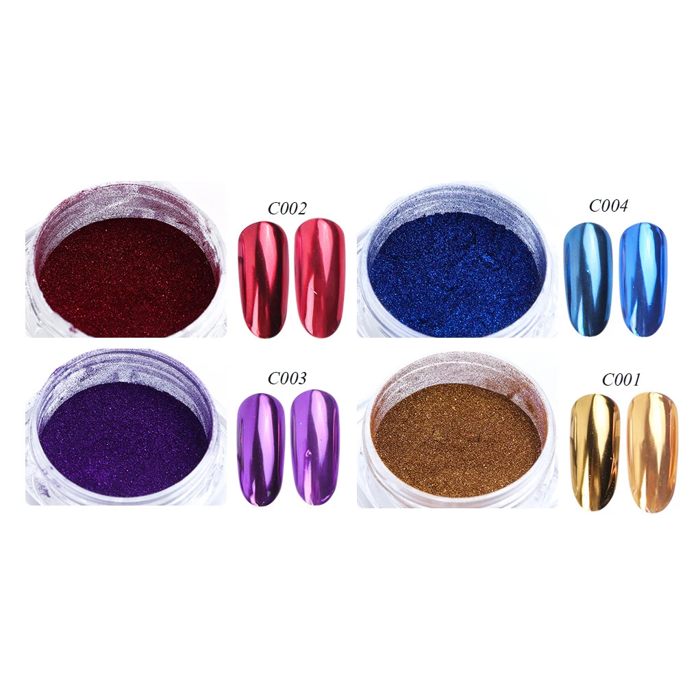 Коробки хромированный зеркальный бриллиантовый порошок набор блесков для