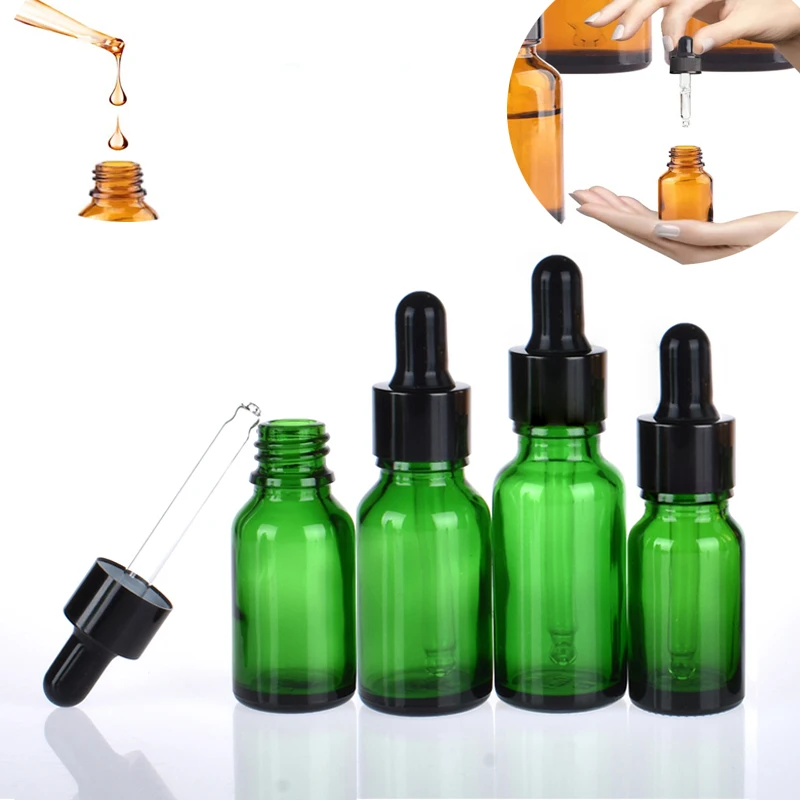 

10pcs 5ml-100ml Glass Dropper Bottle with Long Glass Dropper Glass Tincture Bottles with Eye Droppers for Liquids Travel vials