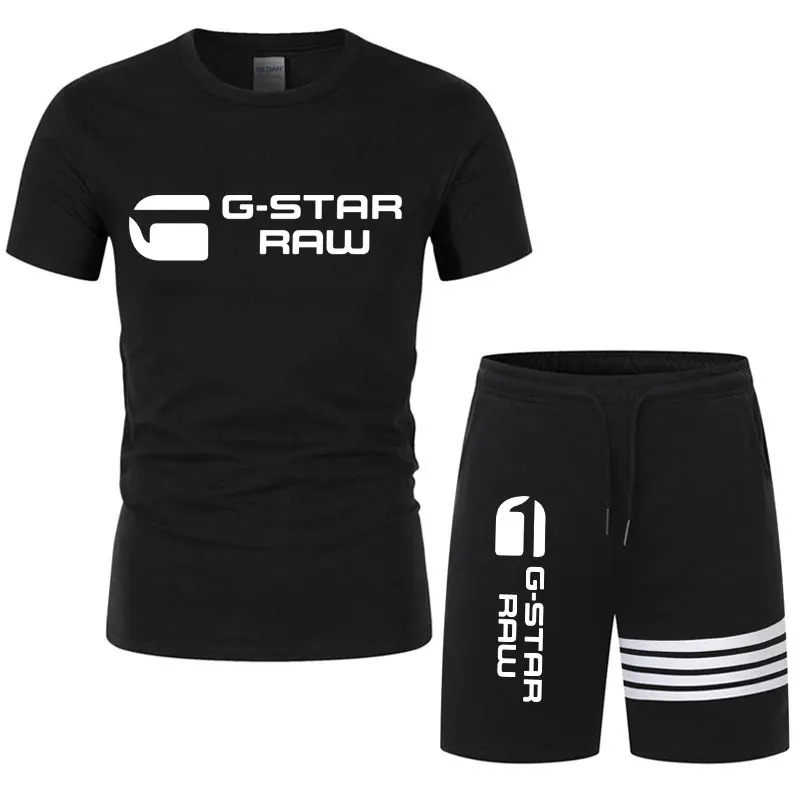 

2 шт., мужской спортивный костюм с футболкой и шортами