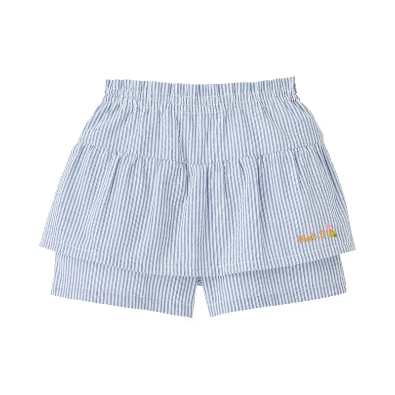 Детская одежда miki Новинка лета 2023 простые полосатые шорты для девочек с буквами HB