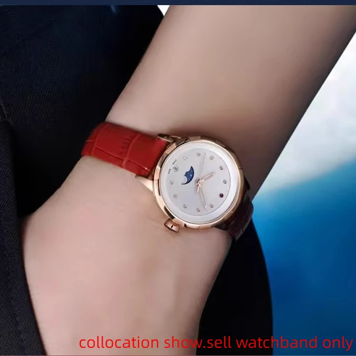 Фото Для Longines Swarovski Gucci Tissot 12 14 16 18 мм женский красный белый синий черный ремешок для часов из натуральной кожи тонкий ремешок для часов дермы №4