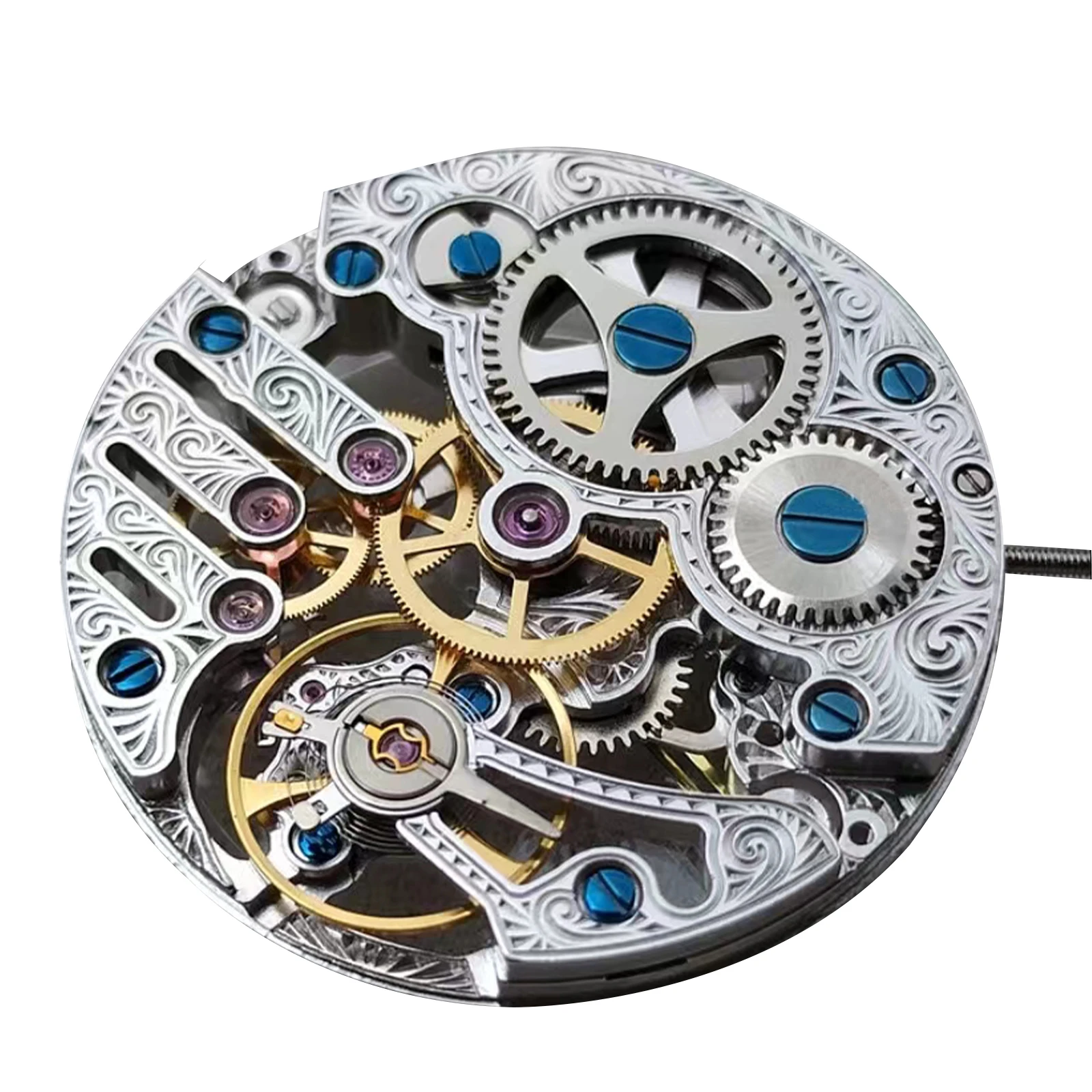 

17 Jewels Watch Movement Skeleton Hollow Hand Winding Mechanical Movement For Seagull st3620k For ETA 6498 Movements Accessories