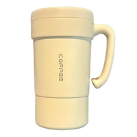 600ml large capacity stainless steel coffee cup car vacuum thermos cup office handle thermos cup with handle office water cup