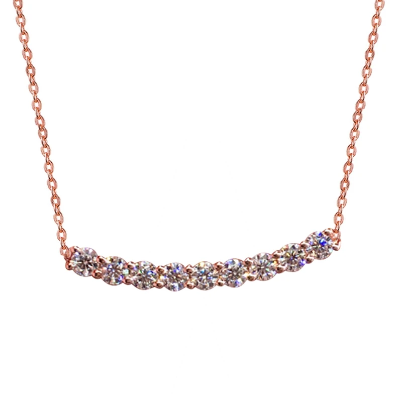 

Women Fashion Simple Cubic Zircon Necklace For Ladies Chain Jewelry Bar Collar Necklace Gift