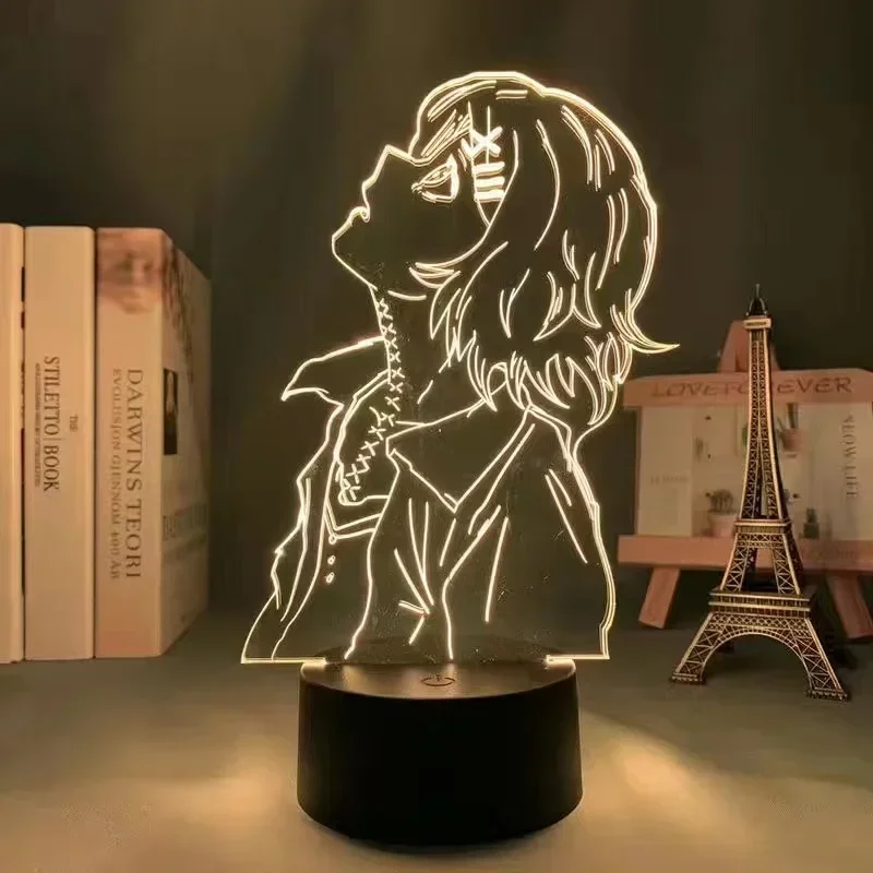 Светодиодная лампа в стиле аниме Токийский Гуль 3D ночник для спальни крутой