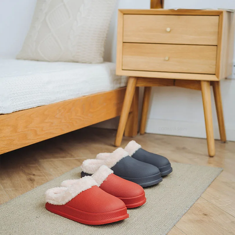 

Тапочки Xiaomi плюшевые теплые домашние на плоской подошве, легкие мягкие удобные зимние тапочки, хлопковая обувь для мужчин и женщин, плюшевы...