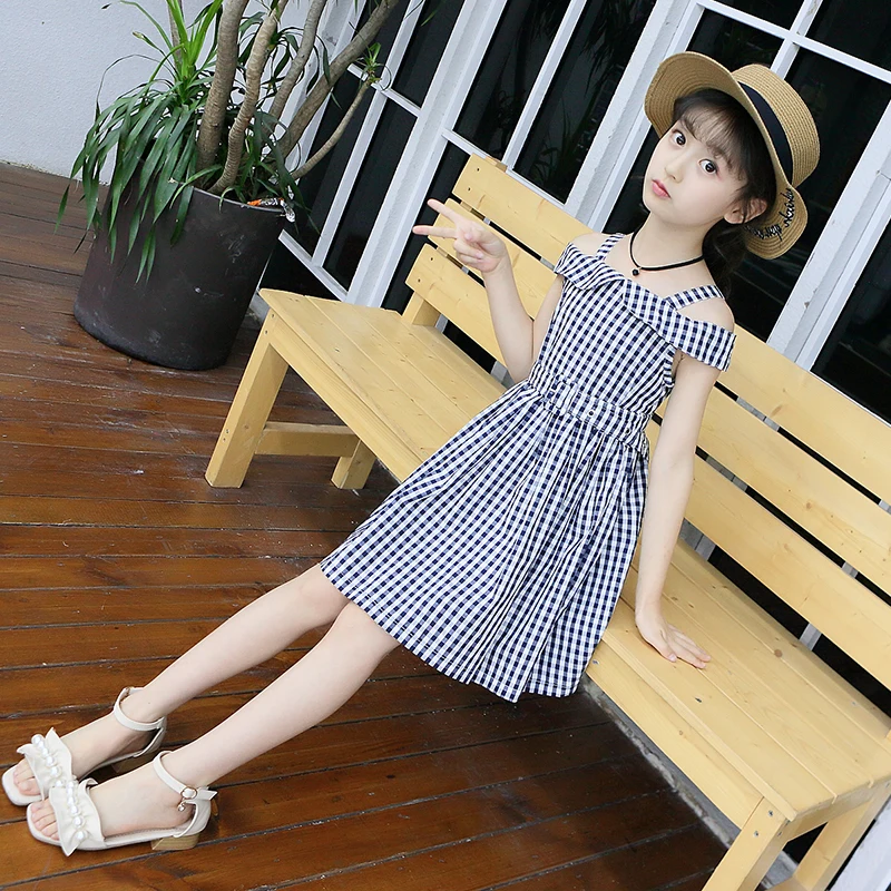 

Летнее вечернее платье для девочек, элегантное модное платье, детское Повседневное платье, детская одежда, детская одежда для подростков от...