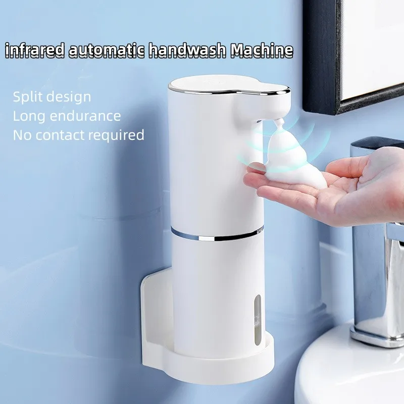 

Foam Soap Dispensers Bathroom Smart Washing Hand Machine With USB Charging White High Quality ABS Material