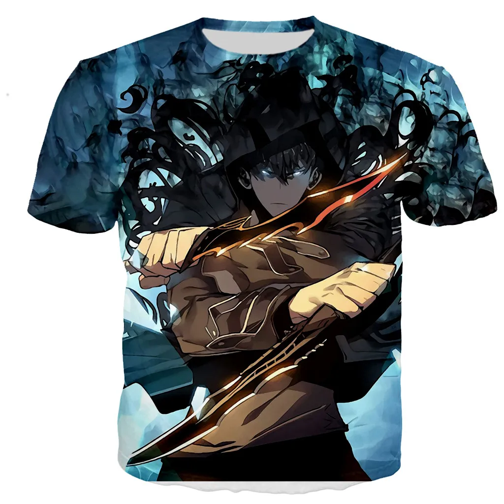 

Summer 2022 Men/Women Fashion Casual 3D Anime Solo Leveling Print T Shirt Top Harajuku T Shirt Streetwear