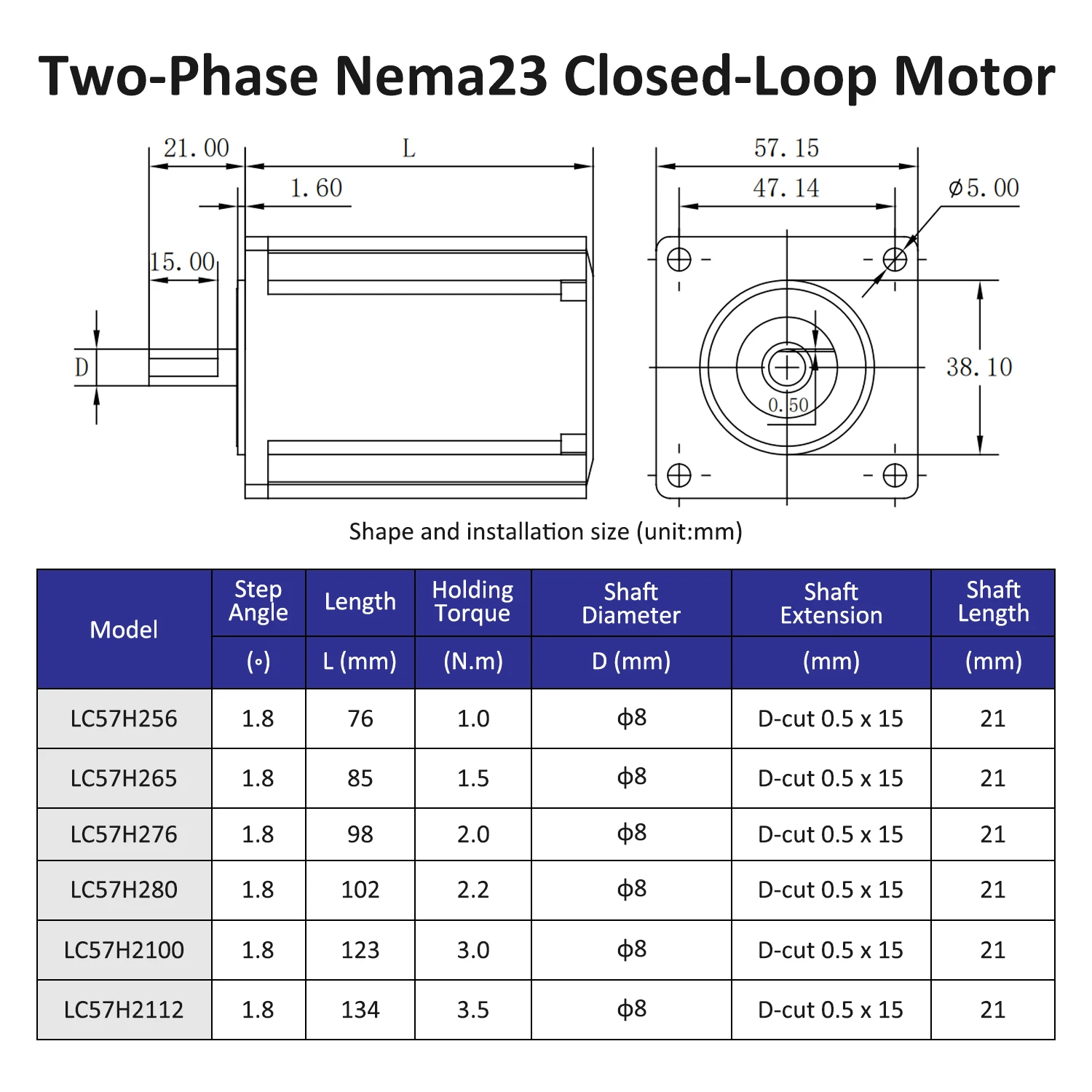 Lichuan Ethercat nema 23 3Nm шаговый двигатель с замкнутым контуром 2 Нм 3 5 контроллером