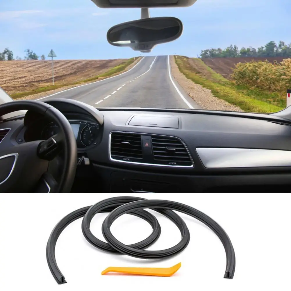

1.6m Car Sealing Strip Dustproof Sound Insulation Black Center Console Rubber Seal Strip Car Interior Accessories