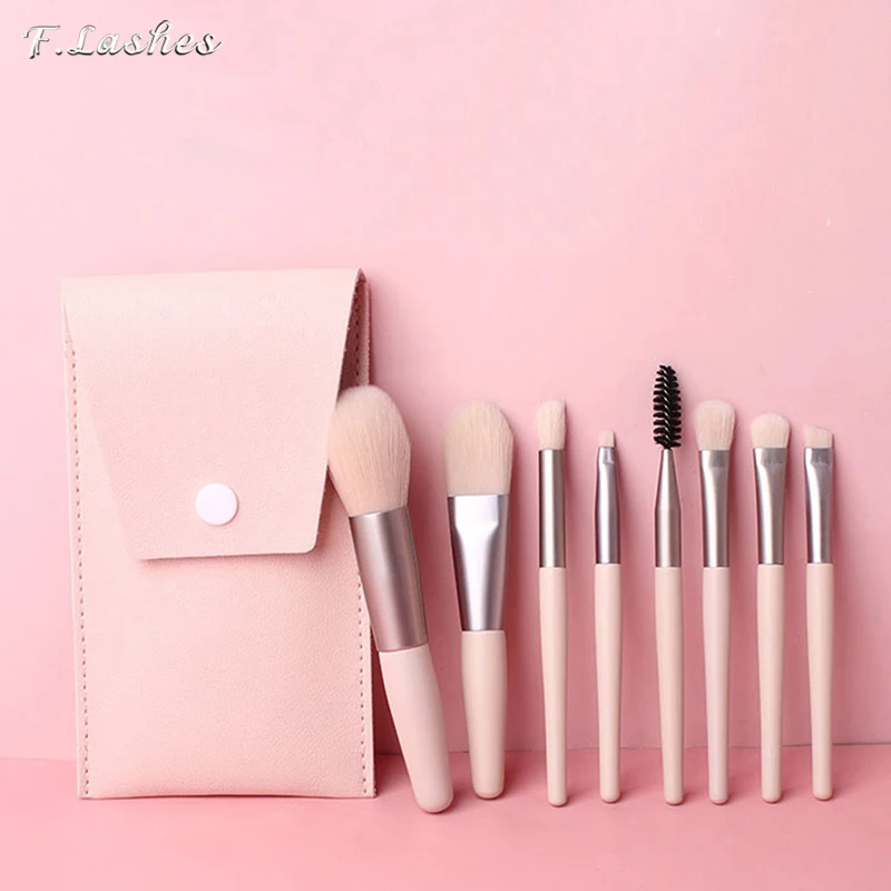

4/6/8Pcs Makeup Brushes Set With Bag Eye Shadow Lip Cosmetics Professional Brushes Kits Pro Double Head Brush Makeup beauty tool