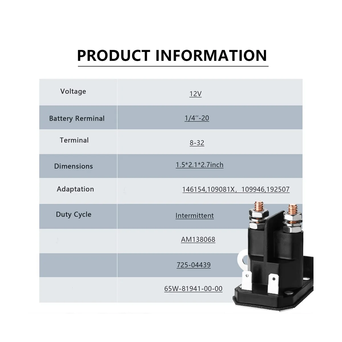 Соленоид для AM138068 725-04439 трактор газонокосилки 725-04439A 862-1211-211-16