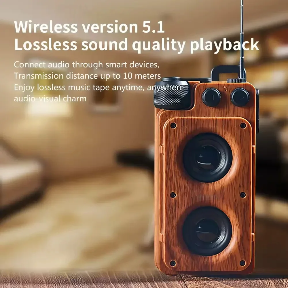 Bluetooth-колонка портативная в стиле ретро