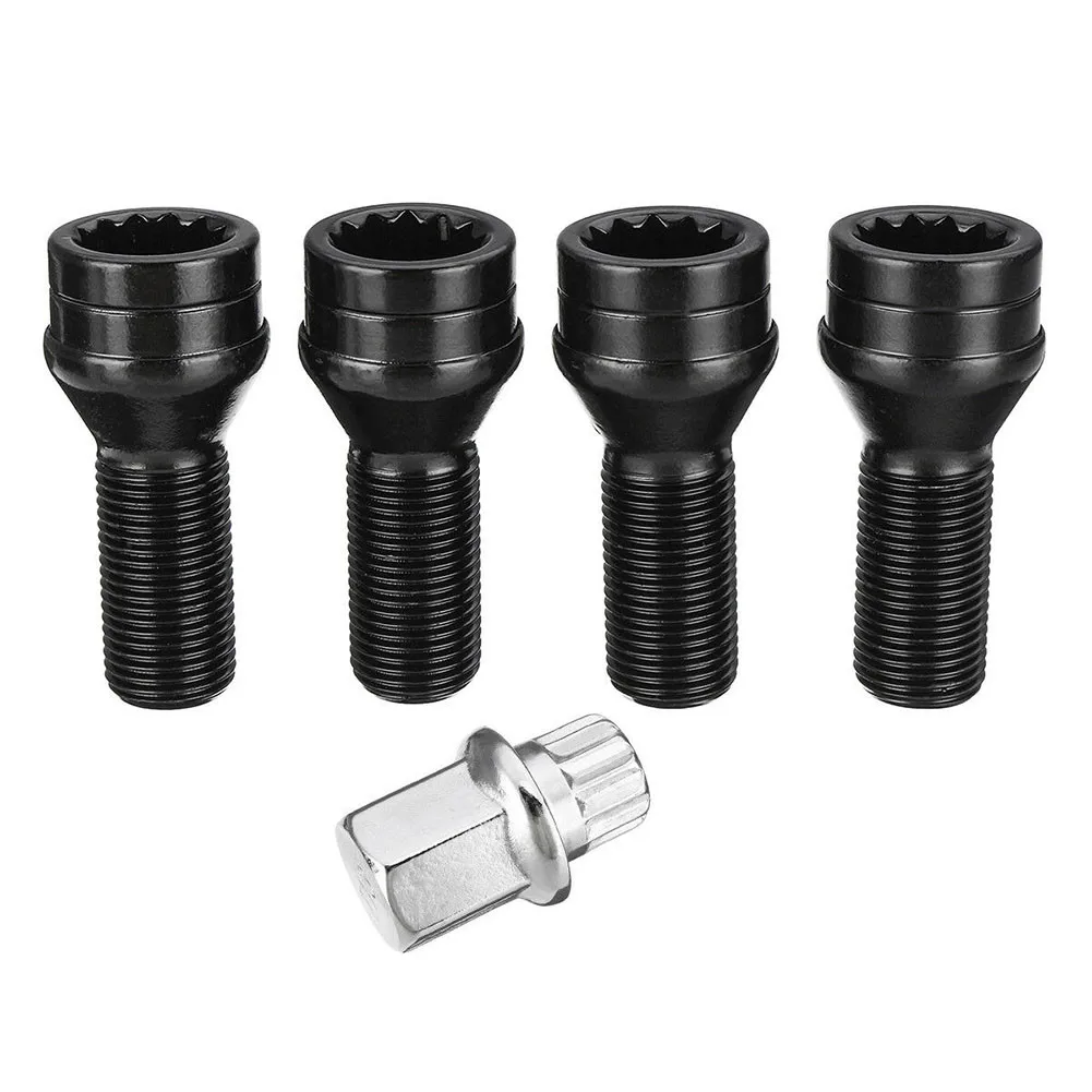 

KEY Wheel Locking Bolts LUG NUTS Silver Stainless Steel 1 X Key ALLOY WHEEL