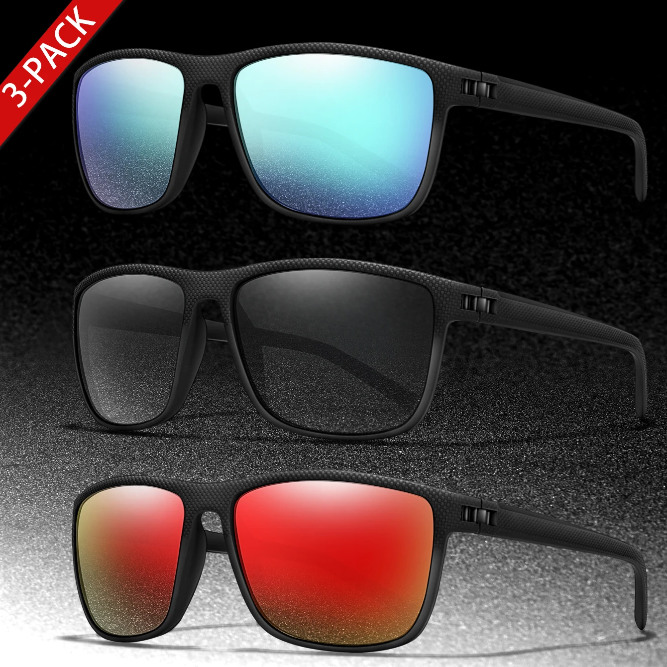 Karos 3 шт. поляризационные велосипедные очки для мужчин и женщин спортивные