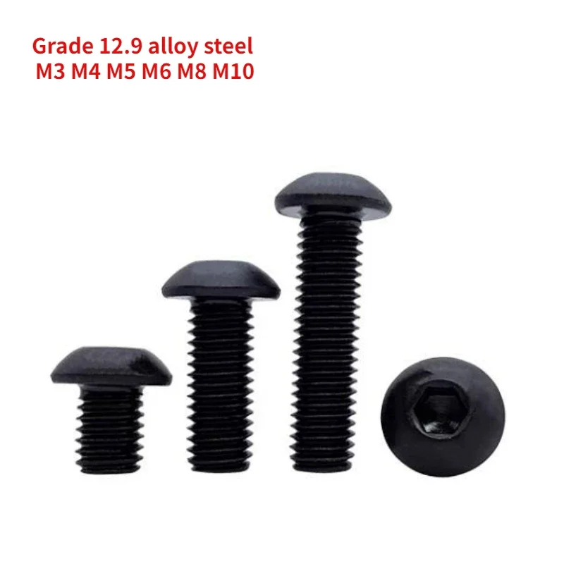Высокопрочные ВИНТЫ ISO7380 с круглой головкой и шестигранным отверстием 10-100 шт. 12.9