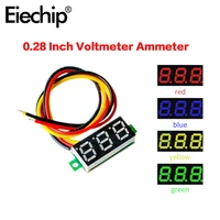 0 28 inch dc led digital voltmeter 0 100v voltmeter ammeter car voltage tester detector red blue yellow green led display
