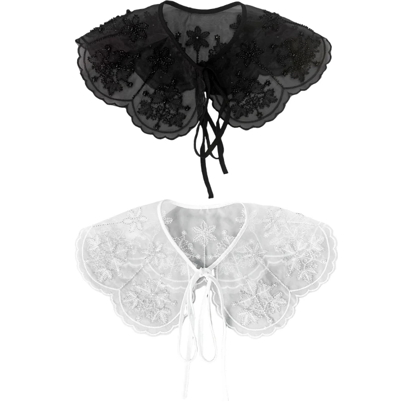 95AB Женский воротник с накладными лацканами декоративный раздвинутый половина