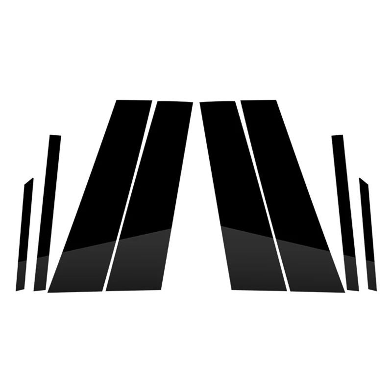 

For BMW- X2 2019-2022 Car Door Window BC Pillar Posts Cover Strip Panel Trim Accessories PC Black 8 Pack