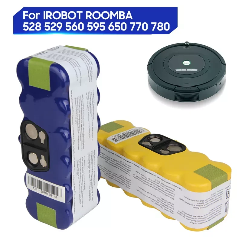 

Replacement Battery 14.4V 3000mAh For iRobot Roomba 800 600 500 700 Series Vacuum Cleaner 510 655 760 880 536 561 610