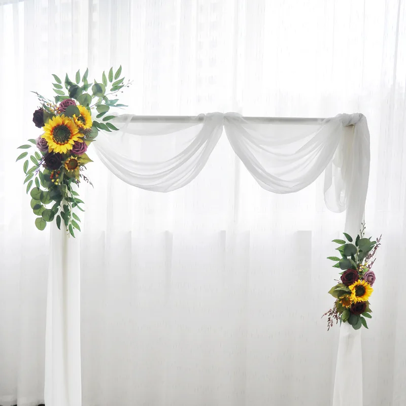 

Customize Artificial Wedding Flower Arch Backdrop Luxury Decoration Birthday Party Arrangement Wall Window Background Stage