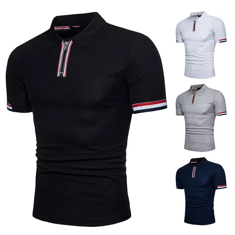 

Men Polo Men Shirt Short Sleeve Polo Shirt Contrast Color Polo New Clothing Summer Streetwear Casual Fashion Men tops